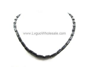 Mens Magnetic Hematite Tube Beads Strands Necklace